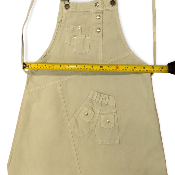 HUGO BOSS Light Green Denim Overall Retro 90s Style Dress/Jumper Skirt Size S/M - Picture 8 of 16